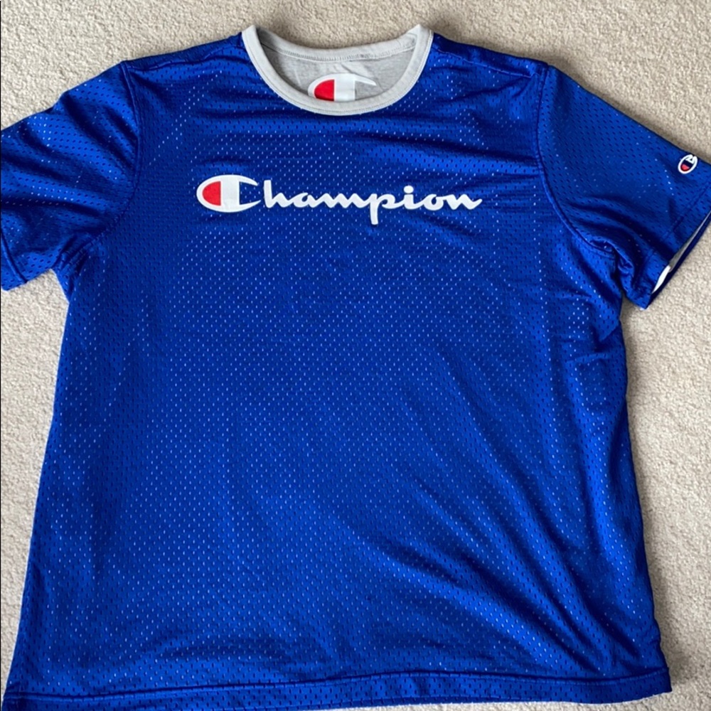 Men’s XL Champion reversible mesh shirt blue